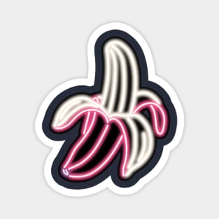 Pink Neon Banana Bar Sign Top Left Magnet