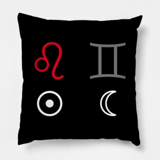 Leo Sun Gemini Moon Zodiac Sign Pillow