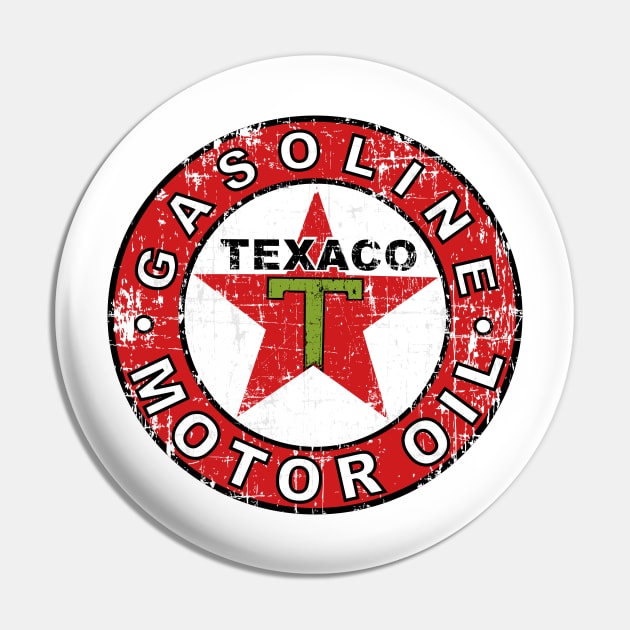 Texaco Tea Vintage Scratch Pin by GR8DZINE