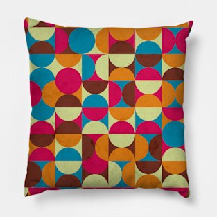 Energy Deco Retro Pattern Bubblegum Pillow