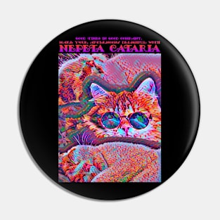 cats on catnip-psychedelic Pin