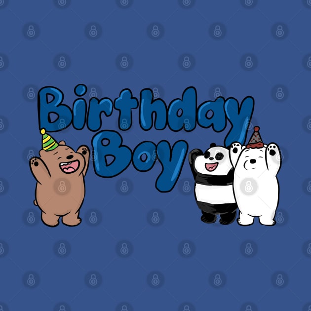 Birthday Boy Bears by RoserinArt