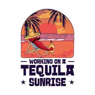 Bartender Mixing Tequila Sunrise Drinking T-Shirt