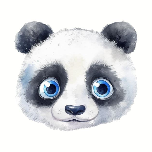 Panda Bear Watercolor by FluffigerSchuh