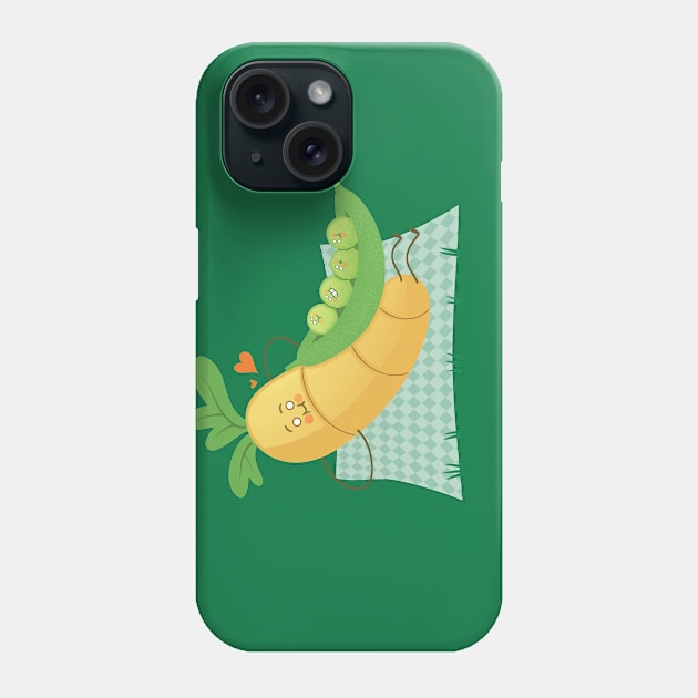 Carrot and Peas in Love Phone Case by Queenmob