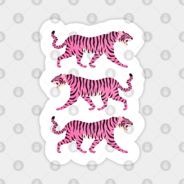 Fierce: Night Race Pink Tiger Edition Magnet by ayeyokp