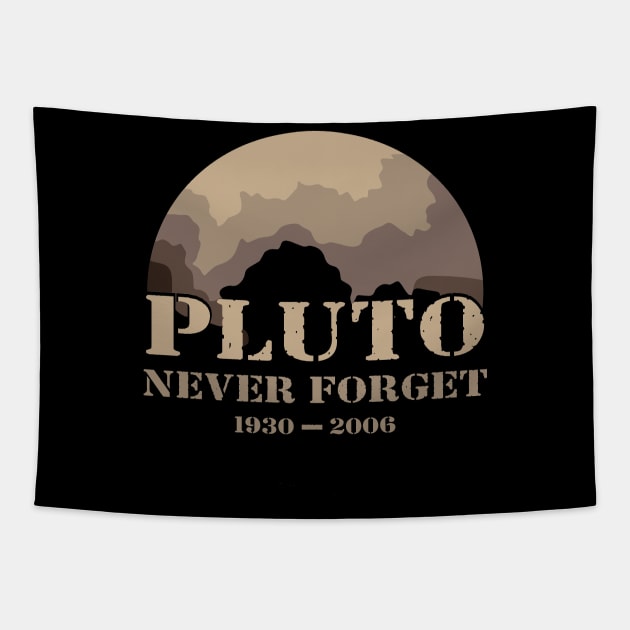 Pluto Never Forget 1930-2006 Funny Science Tapestry by Tesszero