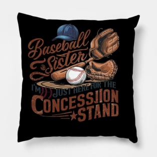 Baseball Sister Funny Baseball Player Pillow