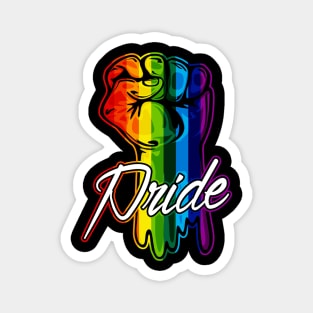 Gay Pride Rainbow Fist LGBT Magnet