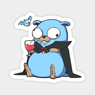 Golang Gopher Vampire Magnet