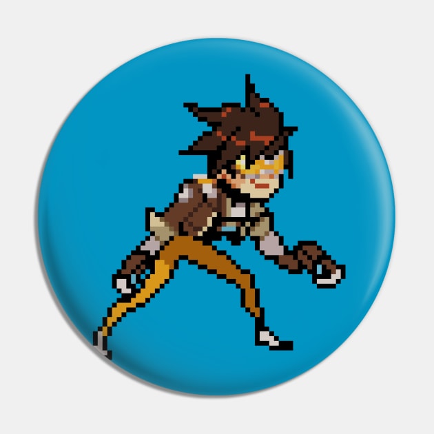 Overwatch - 16-Bit Tracer Pin by wyckedguitarist