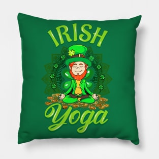 Irish Yoga Leprechaun St Patricks Day Ireland Pillow