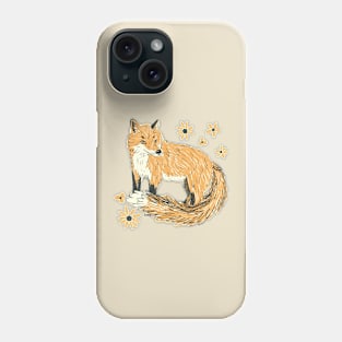 Fox with Flowers Phone Case