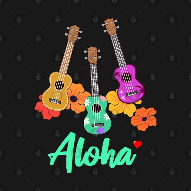 Fun Ukulele Hawaii Tropical Music Aloha Product Ukulele Player Design by Linco