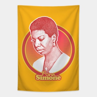 Nina Simone ////\\\\ Original Retro Fan Art Design Tapestry