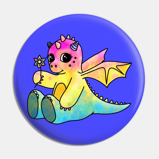 Little Pan Dragon Pin by Art by Veya