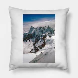 Chamonix Aiguille du Midi Mont Blanc Massif French Alps France Pillow