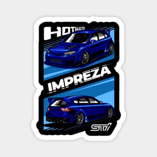 Subaru Impreza Hatchback Blue Magnet