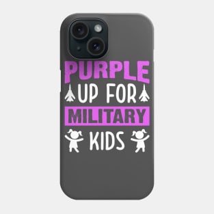 Purple Up For Military Kids Military Child Month USA Phone Case