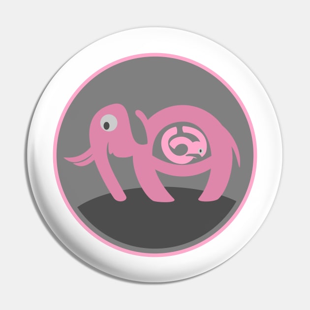 Pregnant Elephant Pin by mailboxdisco