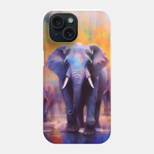 Big elephant and his family. Phone Case