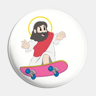 Jesus Skate: Lord of the Board Pin
