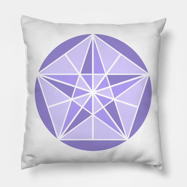 Purple Crystal Star Pillow by Crystal Star Creations