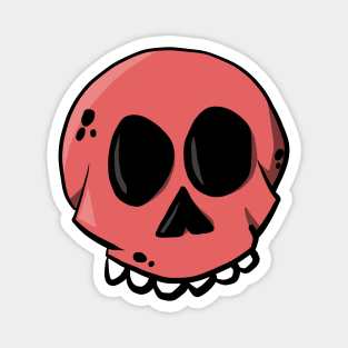 Cartoon Skull red Comic Skeleton Magnet