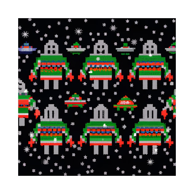 Ugly UFO Christmas Sweater by Alien Conspiracy Podcast