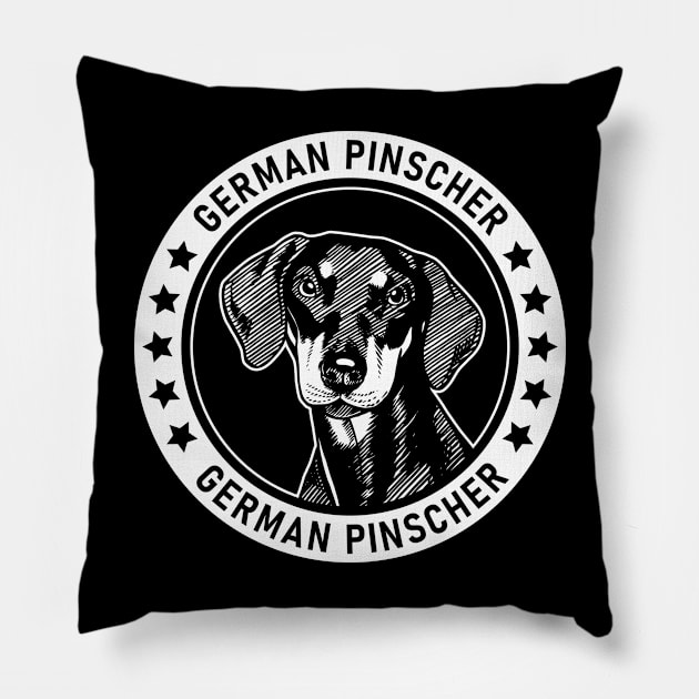 German Pinscher Fan Gift Pillow by millersye