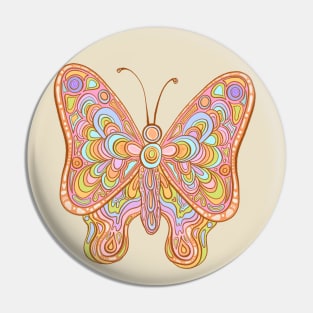 Rainbow vintage butterfly Pin