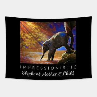 Elephant Mother & Child Tapestry