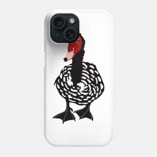 MUSCOVY DUCK - Adorable Bird Hand Cut from Paper - Original Art Phone Case