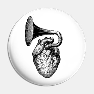 music heart Pin