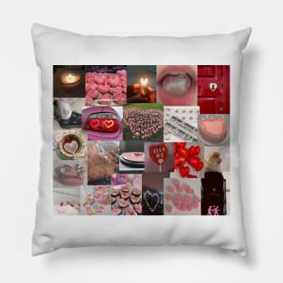 heart aesthetic collage Pillow