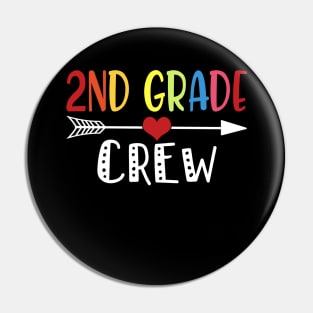 2nd Grade Crew Second Grade Teacher Student Kids Gift Back To School Pin