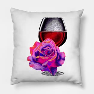 wine and rose Pillow