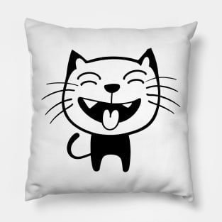 Graphic Cat Pillow