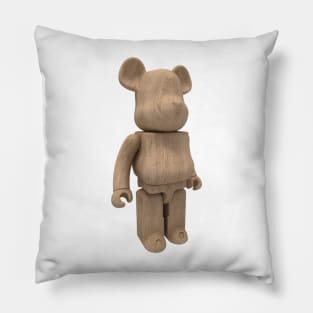 wood bearbrick Pillow