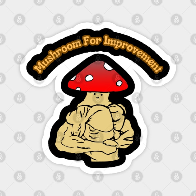 Buff Mushroom Bodybuilding Magnet by 1323FitnessCo