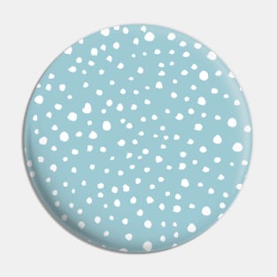 Blue Dalmatian Spots, Dalmatian Dots, Dotted Print Pin