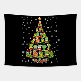 Cute Frog Christmas Tree gift decor Xmas tree Tapestry