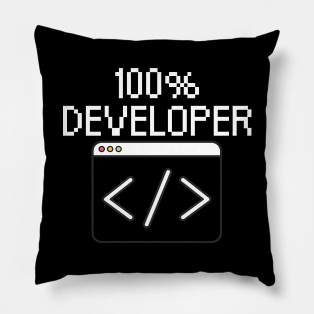 100% Developer Pillow by maxcode