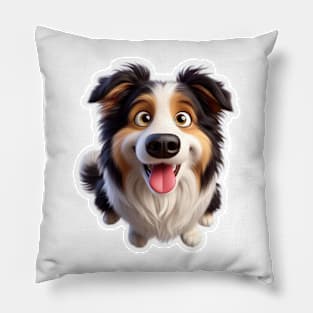 Cute Border Collie puppy Pillow