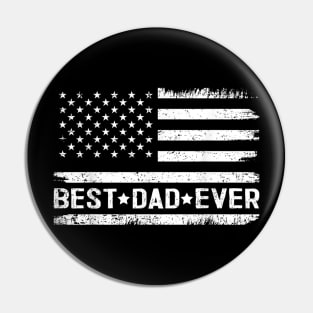 Best Dad Ever With US American Flag Gifts Fathers Day Dad Pin