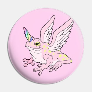 Pink Frog Unicorn Pin