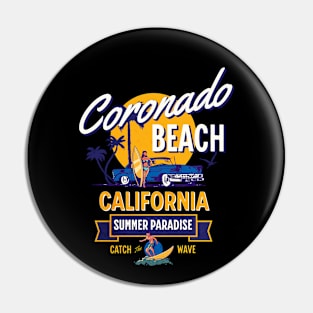 Coronado Beach California Summer Paradise Pin