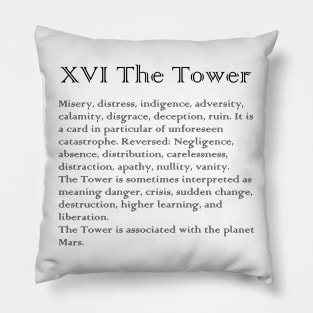 The Tower Tarot Arcana meaning Pillow