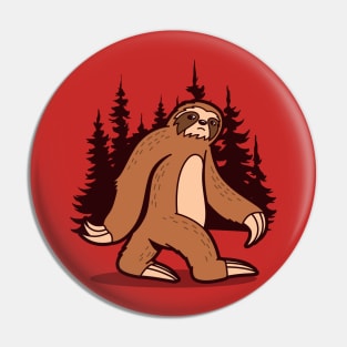 Funny Cute Kawaii Sloth Bigfoot Gift For Sloth Lovers Pin