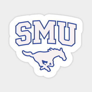 SMU Blue Logo & White Peruna Magnet